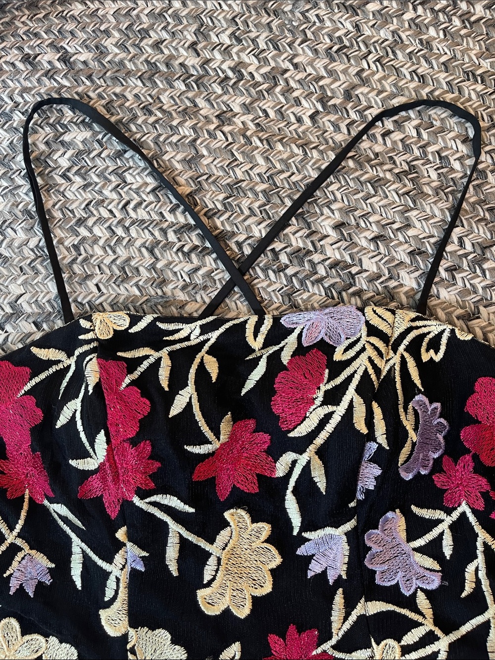 City Studio Black Floral Embroidered Prom Dress - Picture 7 of 10